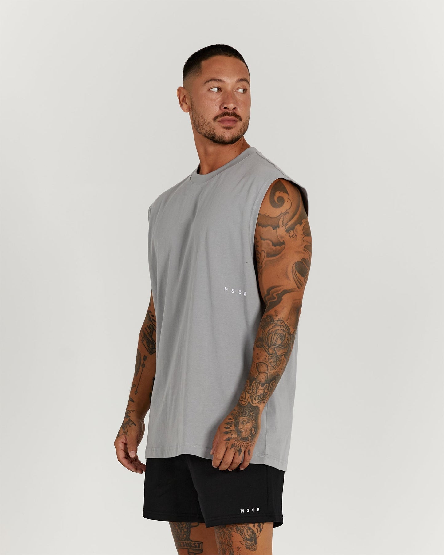 LIGHTWEIGHT OVERSIZED TANK - COOL GREY